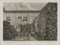 KG 07617
<br/>
Binnenplaats Tucht- of Rasphuis te Amsterdam
<br/>
<em>Schouten, Hermanus Petrus (1747-1822)</em>